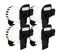 Veson - 4 rollos blanco DK-22212 DK22212 Etiquetas continuas compatibles con rollos de etiquetas de dirección Brother, 62 mm x 15,24 m etiquetas de envío para Brother P-Touch QL-500 570 600 700 710W