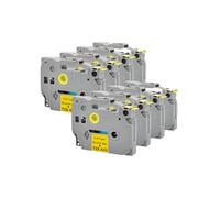 Veson - 8 cintas adhesivas compatibles con TZe-631 tze631 tz-631 tz631 Brother P-Touch cintas de 12 mm x 8 m para PT-1000 1010 1080 PT-H105 PT-E110 PT-P300BT PT-H100LB PT-H100R - Negro sobre amarillo