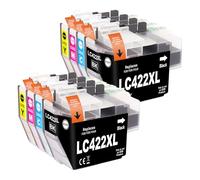 Veson 8X LC422XL LC-422XLVAL Cartuchos de impresora compatibles con Brother LC422 LC-422XL Cartuchos para Brother MFC-J5740DW MFC-J5340DW MFC-J5345DW MFC-J6940DW MFC-J6540DW (2negro, 2cian, 2amarillo