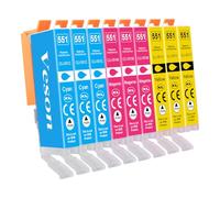 Veson Cartuchos 551XL compatibles con Canon CLI-551 XL, para cartuchos de impresora Canon IP7200 Pixma IX6850 IX6800 MX925 IP7250 IP8750 MG7150 MG7550 MG5450 MG5650 MX725 MX920 (9 unidades)