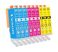 Veson CLI 571 XL Cartuchos de Tinta Compatibles Canon CLI-571 para Pixma MG7750 MG5750 MG5751 MG5753 MG6850 MG6852 MG5700 MG5752 TS5050 TS5055 TS5053 TS5051 TS6050 (3 Cian, 3 Amarillo, 3 Magenta)