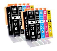 Veson PGI-525 CLI-526 Cartucho de Tinta Compatible con Canon 525 526 para Canon PIXMA MG5250 para PIXMA MG5150 MG5350 MG5140 MG5240 IP4800 IP4850 IP4900 IP4950 IP6500 IX6550 MX885 MX715 (10 Paquete)