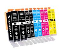 Veson PGI-580 CLI-581XXL Cartuchos de Tinta Compatible con Canon 580 581 XXL para Canon Pixma TR8550 TR8500 TS9551 TS9550 TS8350 TS8251 TS8150 TR7550 TS6150 TS6350 TS6250 TS6151 TS705, 10 Paquetes