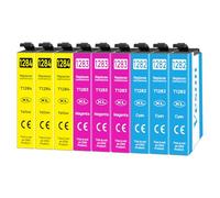 Veson T1285 Multipack Cartucho de Tinta Compatible para Epson T1282 T1283 T1284 para Epson Stylus SX125 SX130 SX230 SX235W SX420W SX425W SX430W SX440W SX445W BX305F BX305FW (9 Pack)