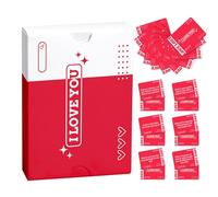 Vesone Juegos de Cartas del día de San Valentín,Juego de Cartas para Parejas - 50 Juegos de Papel para Parejas íntimas - Suministros para Parejas versión en inglés para Conexi interactivas y