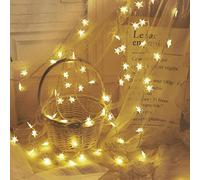 Vesone Luces de Hadas con Pilas | Luces de Cadena de Estrellas Impermeables para Dormitorio | 20 Luces LED de Cadena de Estrellas, Luces de Cadena de Hadas enchufables de 10 pies para Interior