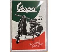 Vespa '59 The Original Italiano Clásico Relieve Letrero Metal 300mm x 200mm