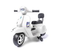 Mini Moto eléctrica Infantil 6V Vespa clásica PX150 Oficial con ruedines Luces música y batería - ATAA