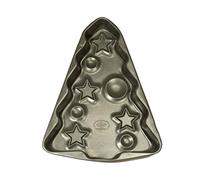 Vespa Molde para tartas con forma de árbol de Navidad antiadherente, metal, negro, único