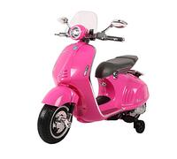 Vespa Scooter eléctrico para niños a Partir de 18 Meses, Moto eléctrica para niños, vehículos eléctricos 1x35W, 3km/h (Rosa)