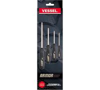 Vessel - 4 destornilladores Armor Grip™ con punta Phillips. Set (JISDRIVE) N° 550APH4PBU