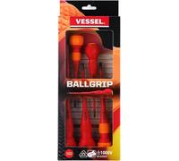 VESSEL BALL Grip - Destornillador aislado (5 piezas), juego n.º 2005PBU fabricado en Japón VESSEL