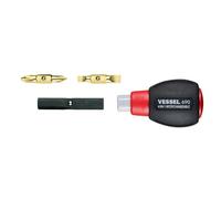 VESSEL Cushion 4-way Stubby Screwdriver [No.TD-110] (Ph No.1/No.2, Slotted 4.5/6) (Japan Import)