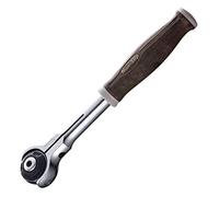 VESSEL Llave de vaso de trinquete de cabeza giratoria de 3/8" - Mango antideslizante WOOD-COMPO HRH3-SW