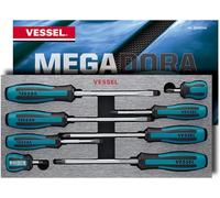 VESSEL MEGADORA - Juego de destornilladores (8 piezas, 9008EVA)