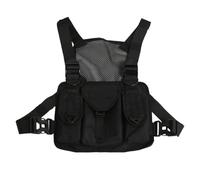 Vest Bag, Chest Pouch, Adjustable Shoulder, 11.02x9.06x0.79 Inches Compact Straps Organizer with Multiple Pockets for Running, Fishing, Outdoor Sports Activities