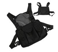 Vest Bag, Running Chest Rig, Adjustable Shoulder Straps Organizer 11.02x9.06x0.79 Inches, Multiple Pocket Utility Harness for Running Fishing Outdoor Sports Travel Gear