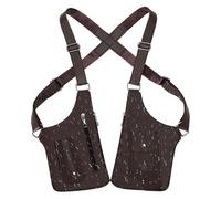 Vest Bag - Sling Pack For Everyday Carry | PU Leather With Multi-Pocket Anti-Theft Design, Adjustable Shoulder Harness, Waterproof Lining, For Travel, Cycling, Work Use
