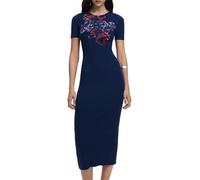 Desigual Vestido largo BOTANICAL LACROIX in Marino EU L