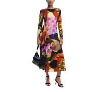 Desigual Vestido de Manga Larga para Mujer, marrón, L