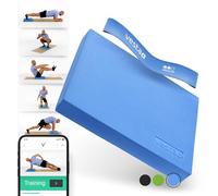 Vesta+ Balance Pad Azul M + banda de fitness + aplicación Fitness Ganador de la prueba en Balancepads como entrenador de estabilización y cojín de equilibrio, tabla de equilibrio M Pad como