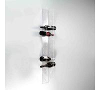 VESTA Botellero vertical Eno - Transparente - Capacidad para hasta 11 botellas - 15,5 x 13 x 125 cm - Cristal acrílico - Fabricado en Italia