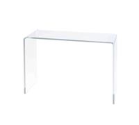 VESTA Consola Simply - Transparente - Altura 76,5 cm - Cristal acrílico doblado a mano con borde redondeado - Fabricado en Italia