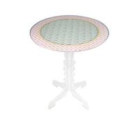 VESTA Mesa de salón Miami - Multicolor - H50 cm - Cristal acrílico - Fabricado en Italia