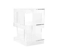 VESTA Mesita de noche 432-3 planos de apoyo - Transparente - H56 cm - Cristal acrílico - Made in Italy