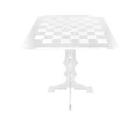 VESTA Mesita de salón Scacco Matto - Transparente - H50 cm - Cristal acrílico - Made in Italy
