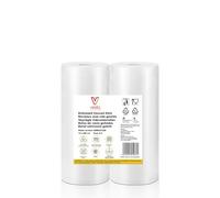 Vesta Precision Rollos de Envasar al Vacío Gofrados para Máquina Envasadora | Libres de BPA, Ahorro de Plástico un 30%, Aptos para Microondas, Congelador y Sous Vide | 2 Rollos de 15cm x 6metros