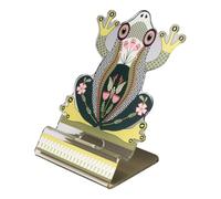 VESTA Soporte para teléfono móvil decorativo Happy Phone - Rana - H13,5 cm - Cristal acrílico - Made in Italy