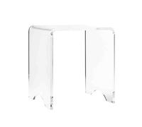 VESTA Taburete bajo Othello - Transparente - H36,5 cm - Cristal acrílico - Made in Italy