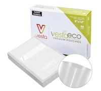 VestaEco Bolsas Vacio Alimentos, Bolsa Lisa Envasado al Vacio para Envasadoras de Campana | Biodegradable, para Sous Vide, Libre de BPA y Ftalatos, 20 x 30 cm, 50 unidades