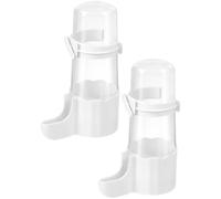 Vestamore 2 bebederos automáticos para pájaros, dispensador de agua para pájaros de 245 ml para jaula, botella transparente con bebedero estrecho, fácil de limpiar para pinzón de periquitos canarios