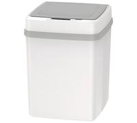 Vestamore Cubo de basura impermeable, color blanco, triple modo, batería de litio integrada, cubo de basura de 12 L para cocina y baño, contenedor automático con sensor sin contacto