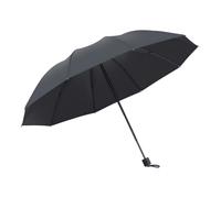 Vestamore Paraguas de 124,5 x 125 cm, 12 varillas, paraguas manual resistente al viento, con revestimiento negro para protección solar y lluvia, paraguas plegable para 3 a 5 personas, golf al aire