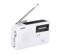 Vestamore Radio de emergencia de manivela, múltiples fuentes de alimentación, solar, linterna LED portátil AM/Fm, carga USB, alarma Sos fuerte, 5.9 x 2.8 x 2 pulgadas, preparación para desastres