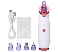 Vestamore Removedor de puntos negros con aspiración de poros, dispositivo personal de microdermoabrasión, 4 cabezales y 5 niveles de succión, recargable por USB para eliminación de acné/espinillas