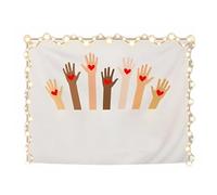 Vestamore Tapiz de pared, tema de igualdad de diversidad e inclusión inspiradora, poliéster, 150 x 130 cm, colorido para colgar en el aula, dormitorio, decoración de sala de estar