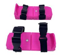 Vestamore Zapatos de patinaje rosados, patines de nieve ajustables para principiantes, 8.3 x 2.3 x 6.3 pulgadas, patines auxiliares fáciles de aprender con correas
