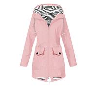 Veste de pluie pour femme 2025 VêTements ImperméAbles Femme Veste Coupe-Vent Avec Poches Et Doublure ZippéE Manteau Coupe-Vent De Couleur Unie ImperméAbles Pour Femmes Veste De Pluie Pour Femme