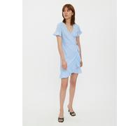 VESTE MODA Vestido Corto Envoltura Mini con Volantes y Escote en V VMFILLI NUEVO