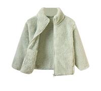 Veste polaire enfant avec fermeture éclair complète, douce et chaude pour garçons et filles, idéale pour les activités extérieures et l'école, taille 18-24 mois à 5 ans (Light Green, 14-16 Years)