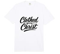 Vestida de Cristo Versículo de Las Escrituras de fe Cristiana Comfort Colors Adult Heavyweight T-Shirt