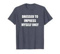Vestida para impresionarme Solo Camiseta, Hombre, Azul Jaspeado, S