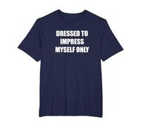 Vestida para impresionarme Solo Camiseta, Hombre Tallas Grandes, Azul Marino, 5X Alto