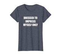 Vestida para impresionarme Solo Camiseta, Mujer, Azul Jaspeado, XXL