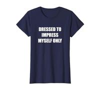 Vestida para impresionarme Solo Camiseta, Mujer, Azul Marino, 3XL