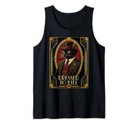 Vestida para Matar al Gato Negro Art Deco Camiseta sin Mangas